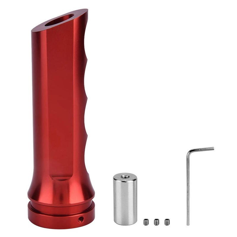 for universal emergency brake handle silver Gorgeri Universal Auto Car Aluminum Alloy HandBrake Cover Handle Protector Hand Brake SleeveRed